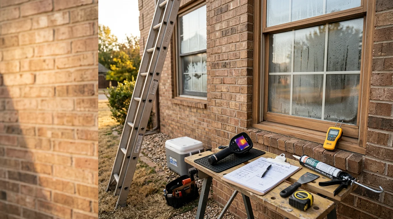 A Stronghold Exterior consultant reviewing window options with an Oklahoma City homeowner during a window consultation.